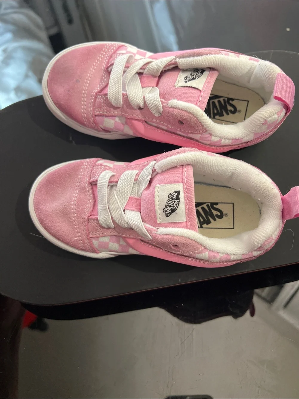 Vans Pink Checkerboard Old Skool LX Sneakers